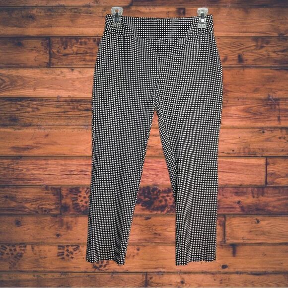 5 for $25🔥SO SLIMMING by Chico's Black Plaid Pants Size 00/ XS - Picture 1 of 6
